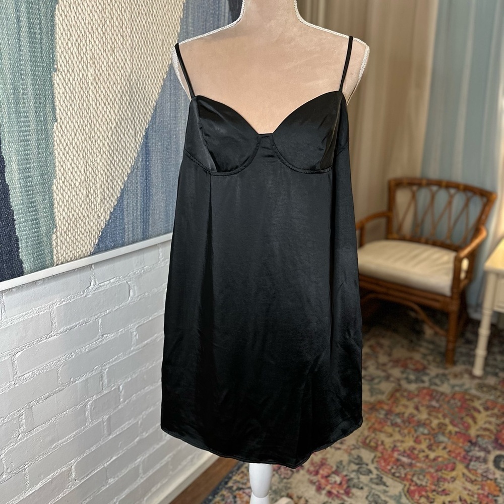 Wild Fable Black Lingerie Slip Style Mini Dress - Picture 3 of 9